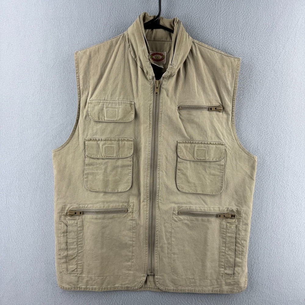 Vintage Banana Republic Vest Mens Medium Beige Blackwater Hunting Photography